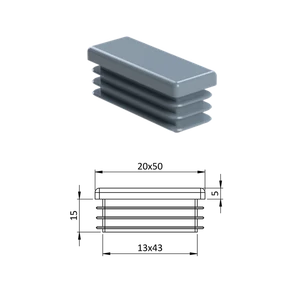 Krytka plastová 20 x 50 mm - slide 0