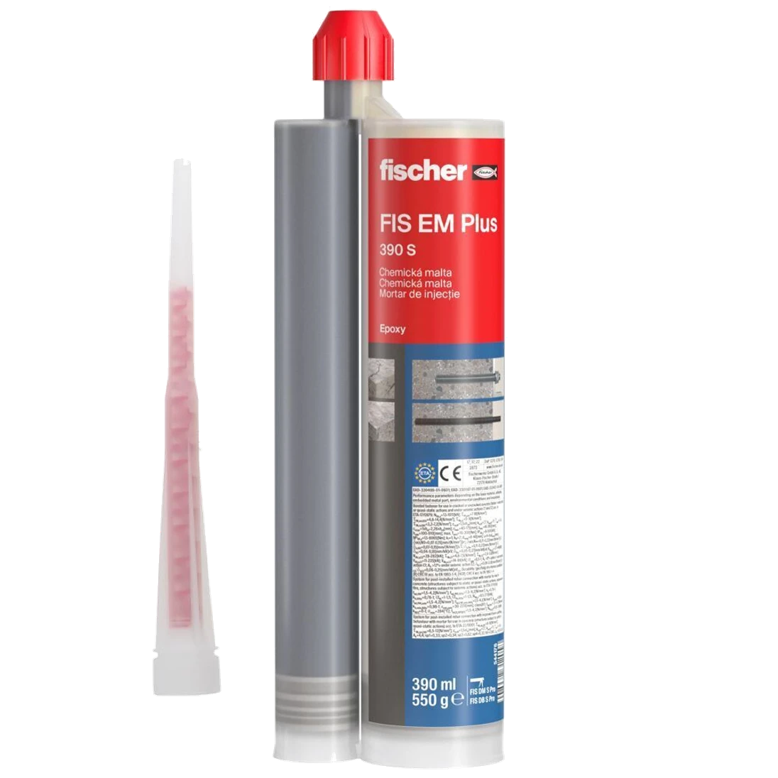 fischer epoxidová chemická kotva (malta), 390 ml