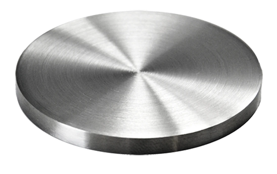 Ukončení ø 80 x 6 mm, broušená nerez AISI 304