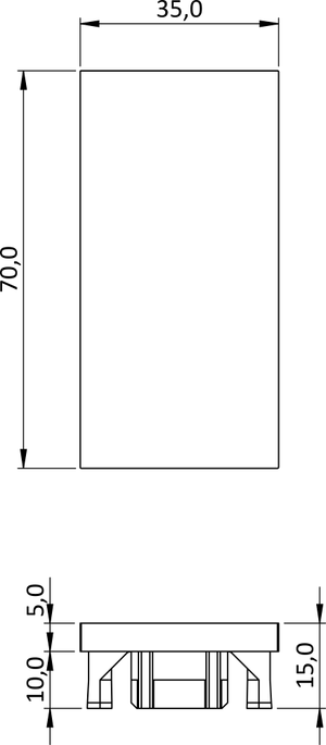 Plastová krytka k profilu AL-BPRO-7016S, RAL 7016 - slide 1