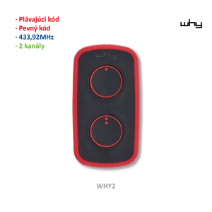 Vysielač LITE MINI NOA 4-kanál, 433 MHz, pevný/plávajúci kód, ČIERNA/ORANŽOVÁ - slide 4