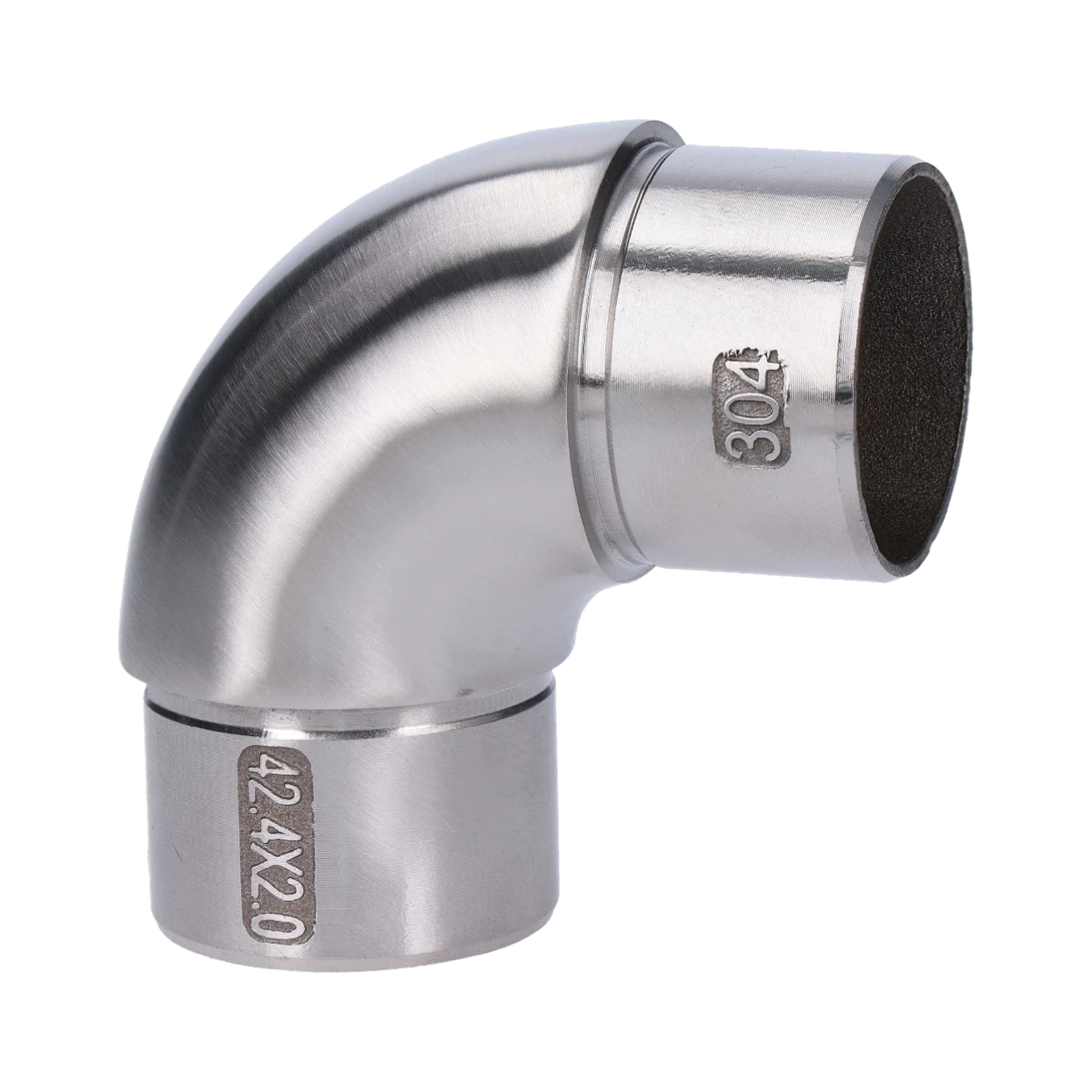 Spojka oblúková na trubku ø 42,4 mm, brúsená nerez AISI 304