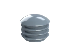 Vnútorná krytka guľatá ø 25 mm, plastová, sivá - slide 1