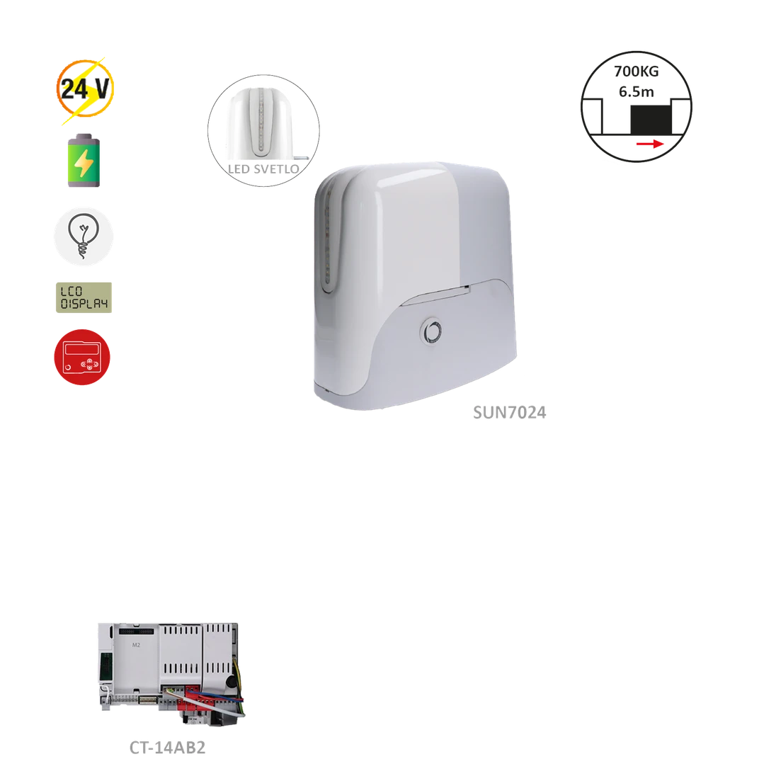 SUN7024 pohon pre posuvnú bránu do 700 kg