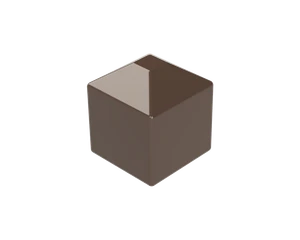 Vonkajšia krytka 15 x 15 mm, plastová PE, hnedá - slide 1