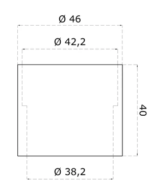 Adaptér na montáž ukončenia EB1-ND40, lakovaná oceľ - slide 4