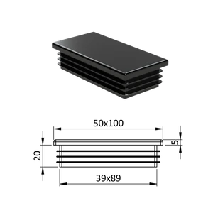 Krytka plastová 50 x 100 mm - slide 0