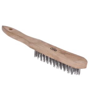 Kartáč ruční ocelový, 5 řadový, 300mm, dřevěná rukojeť - slide 0