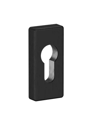 Hliníková rozeta, cylindrická vložka, brúsený čierny elox - slide 0