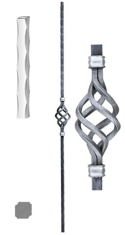 Tyč zábradlí 25 x 25 mm, L = 1300 mm