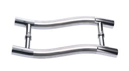 Madlo na dveře, L = 355 mm, sklo 8 - 12 mm, AISI 304