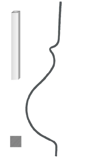 Tyč 12 x 12 mm, 1000 x 210 mm - slide 0