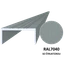 Hliníkový U profil 50 x 22 x 6000 mm, štruktúra RAL 7040