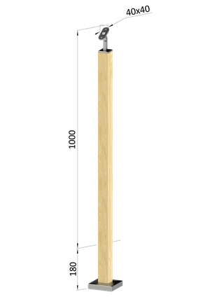 Drevený stĺp, vrchné kotvenie, bez výplne - slide 0