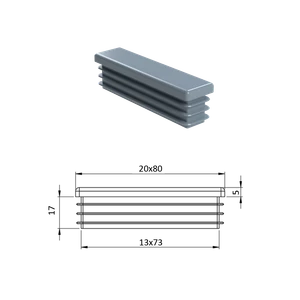 Krytka plastová 20 x 80 mm - slide 0