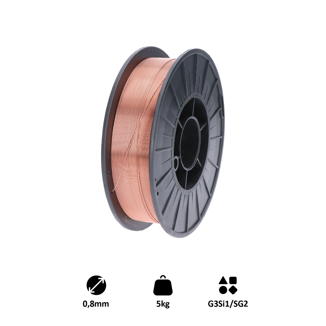 Drôt zvárací 0,8 mm, MIG/MAG(CO2), G3Si1/SG2, 5 kg
