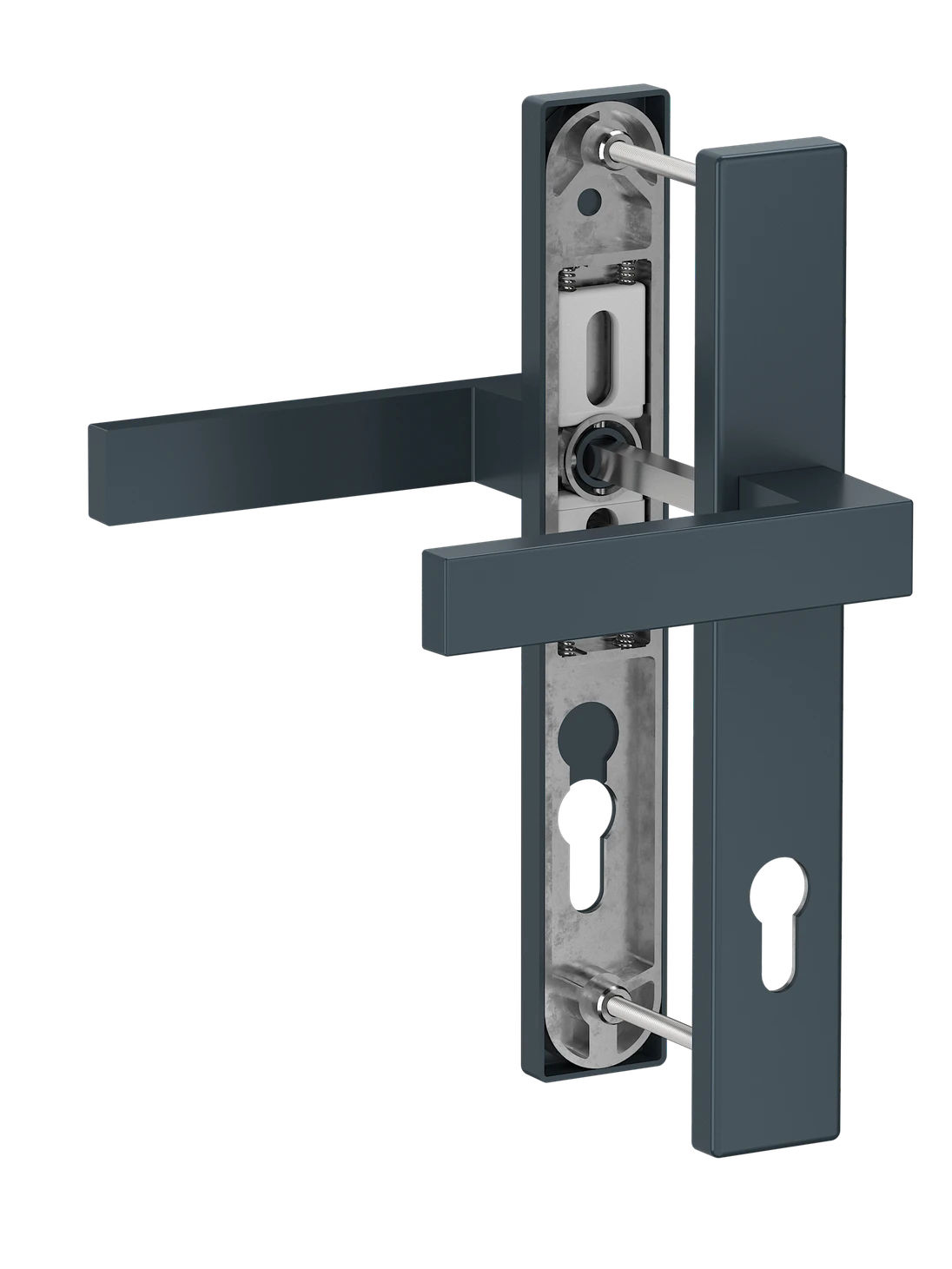 Hliníkový set so štítom kľučka/kľučka RAL 7016 matná