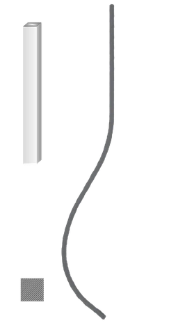 Tyč 12 x 12 mm, 1000 x 170 mm