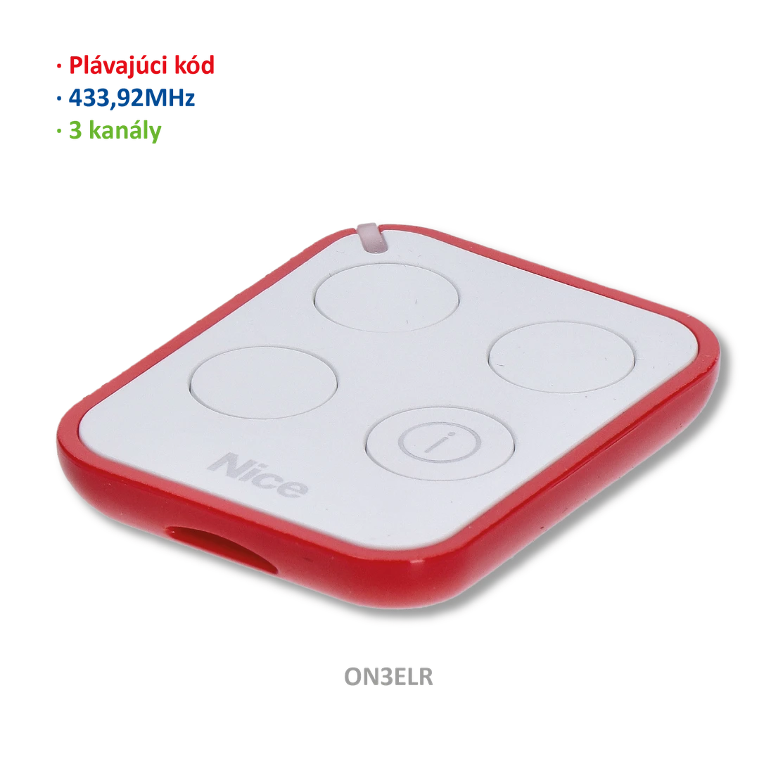 Vysielač 3-kanálový obojsmerný, 433 MHz, plávajúci kód