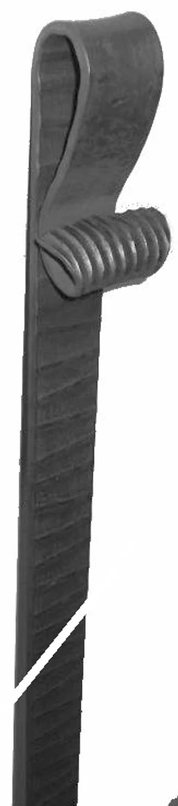 Klapačka, čierna S235, 40 x 6 x 1900 mm