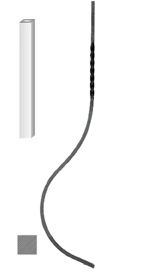 Tyč 12 x 12 mm, 1000 x 220 mm - slide 0
