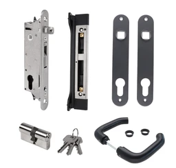 Sada na zamykanie krídlovej bránky, pre profil 50 x 40 mm