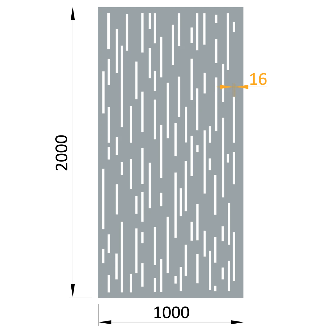 AL plech, vzor 8312, 1000x2000x3,0mm, bez povrchové úpravy