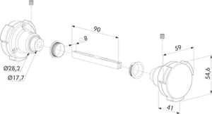 Elox jednostranná otočná Al koule s dětskou pojistkou - slide 1