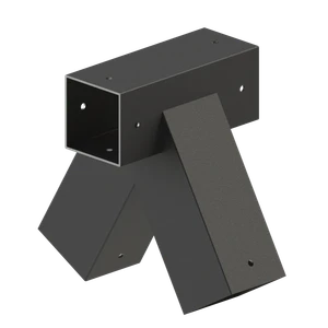 Rohová spojka na houpačku pro hranol 80x80mm, pozinkovaná ocel - slide 0