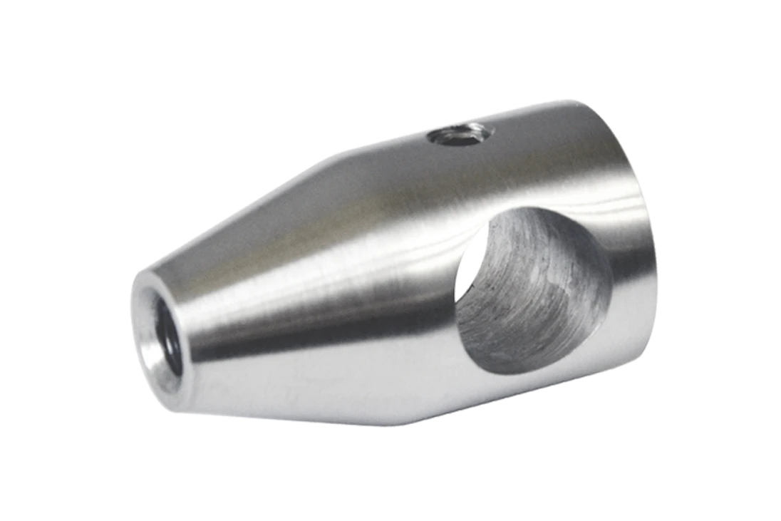 Držák tyče ø 12 mm, plochý, závit M5, broušená AISI 304