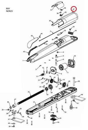 999KRAYD vrchný kryt nad svorkovnicou- biely RAY2524 - slide 0