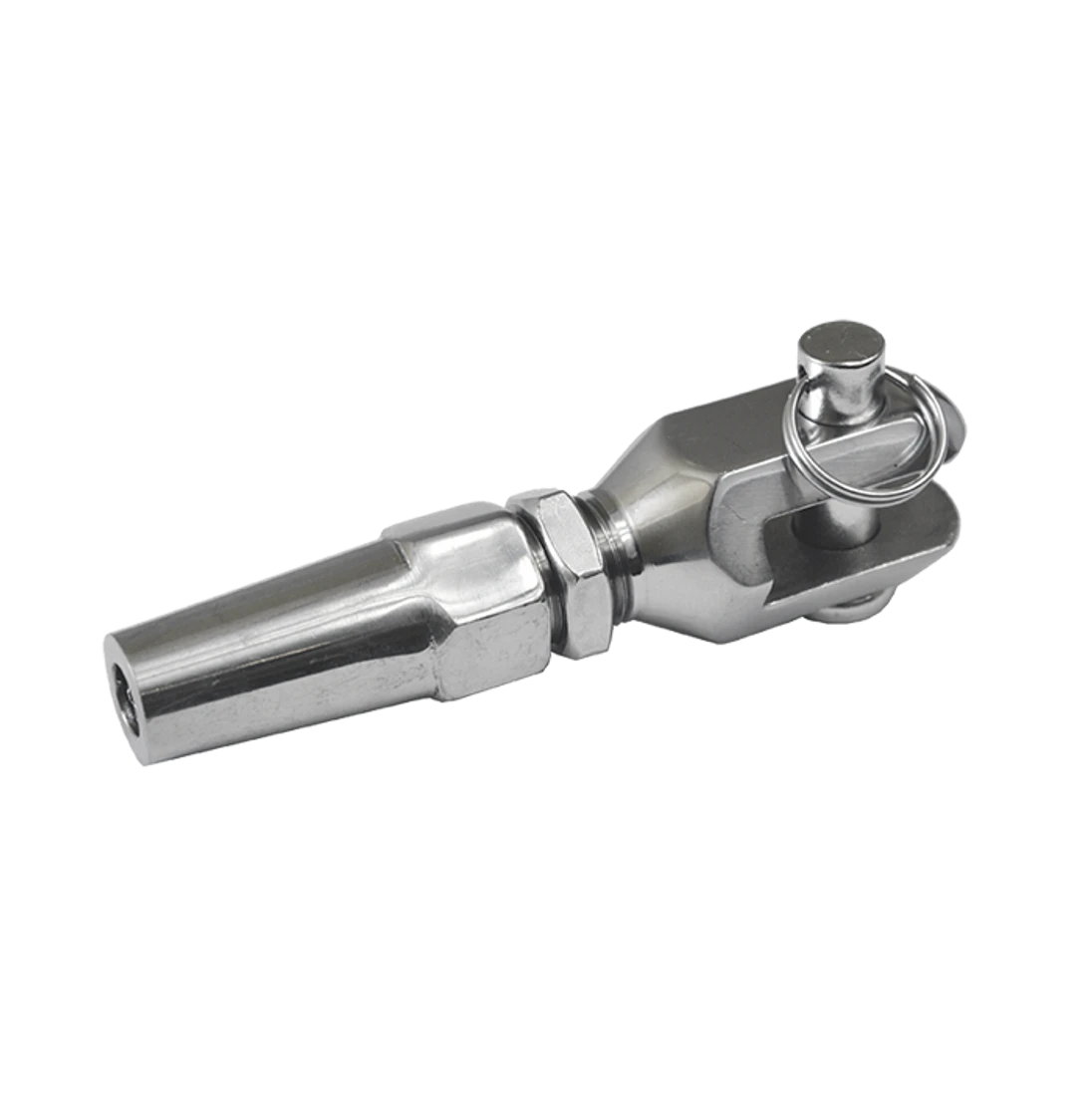 Úchyt pro nerezové lanko  ø4 mm, broušená nerez K320 / AISI304