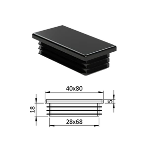 Krytka plastová 40 x 80 mm - slide 0