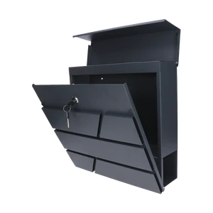 Poštová schránka, max. formát listu A4, RAL 7016 - slide 1