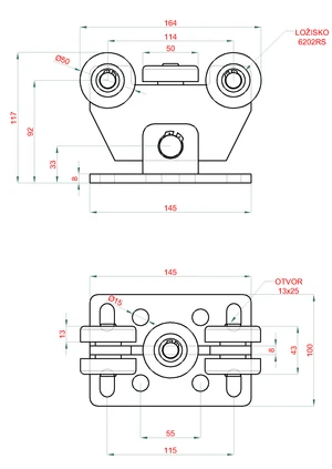 Samonos do 230 kg/4 m, profil 60 x 60 x 4 mm, Zn - slide 1