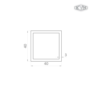 Al jokel 40 x 40 x 3 x 6000 mm, bez povrchovej úpravy - slide 1