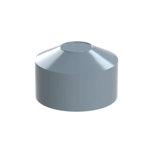 Vnější krytka kulatá ø 62 mm, plastová PE, šedá - slide 1