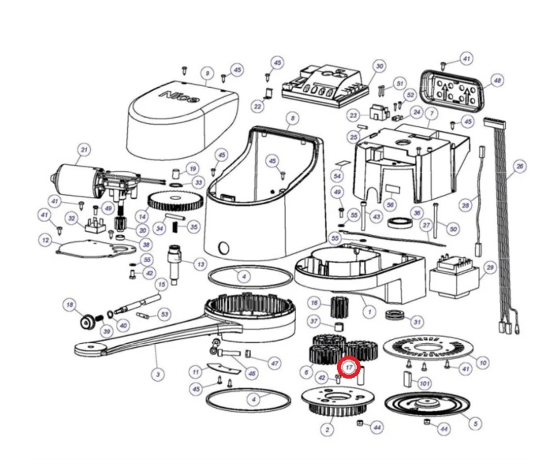 PD1004A0000 oska ozubeného kola prevodovky pre HOPP