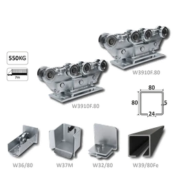 Samonos do 550 kg/7 m, profil 80 x 80 x 5 mm, Fe
