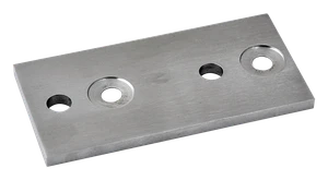Platňa na bočné kotvenie stĺpu 120 x 60 mm, brúsená AISI 304 - slide 0
