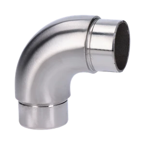 Spojka 90° na trubku ø 42,4 mm, broušená nerez AISI 304 - slide 0