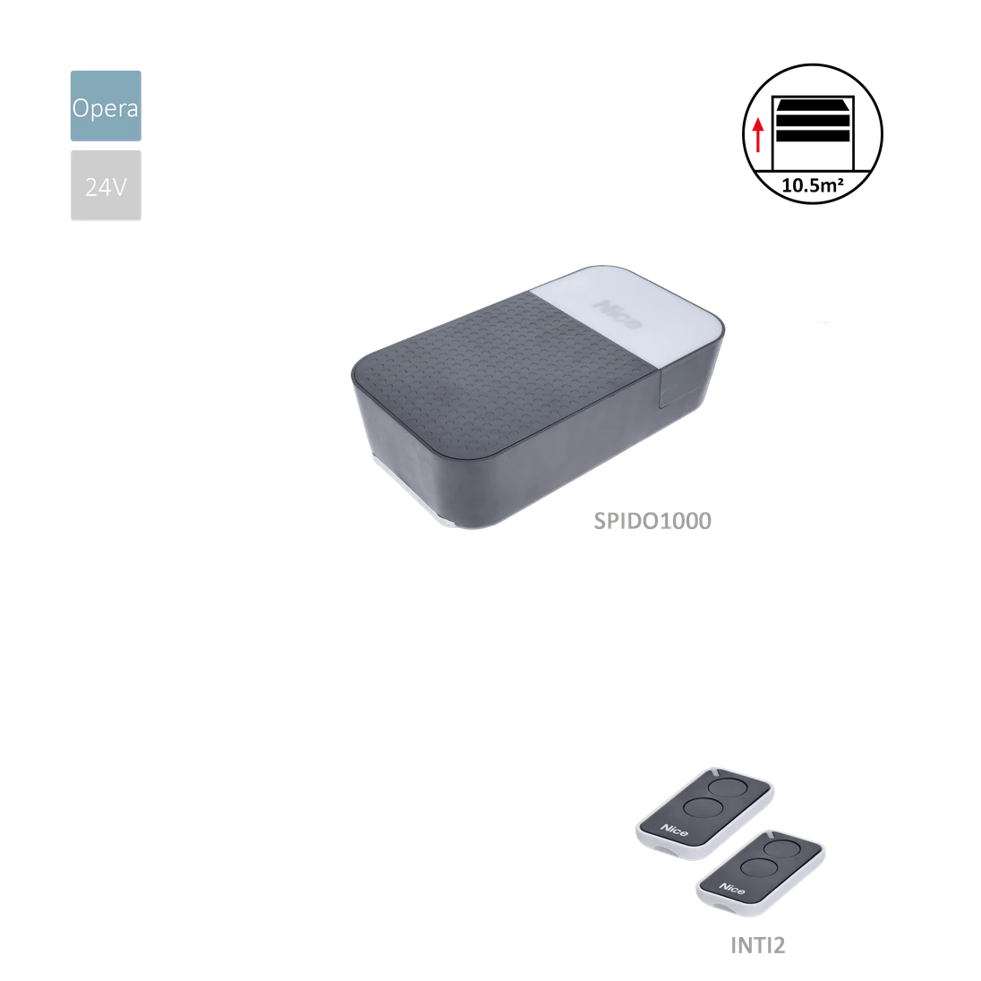 SPIDO1000 hlava pre sekcionálnu bránu do 10,5 m2 + 2x INTI2