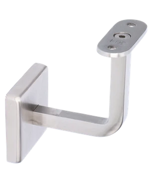 Držák madla na stěnu pevný s krytkou, broušená AISI 304 - slide 1