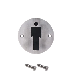 Piktogram `Páni`, kulatý, broušená nerez AISI304 - slide 1