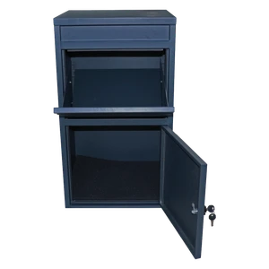 Box na balíky s prepadovou lištou, H = 720 mm, RAL 7016 - slide 1