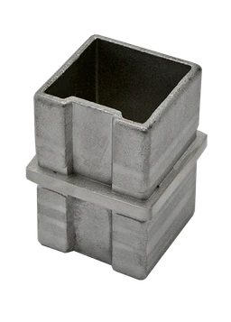 Spojka napájacia na tyč 40 x 40, brúsená nerez AISI304