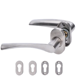 Kľučka vrátane dolnej rozety, brúsená nerez AISI 304 - slide 0