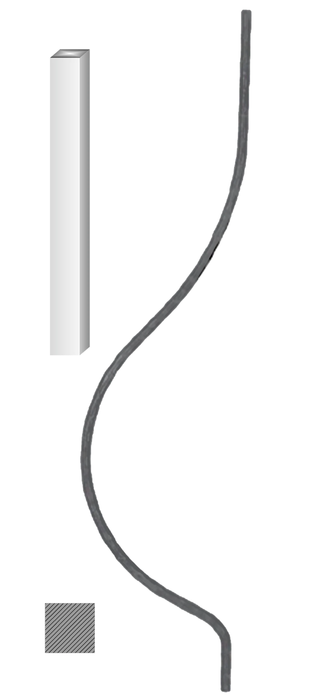 Tyč 12 x 12 mm, 900 x 220 mm