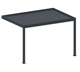 Bioklimatická pergola, hliníková 3 x 4 m, montovaná na stěnu