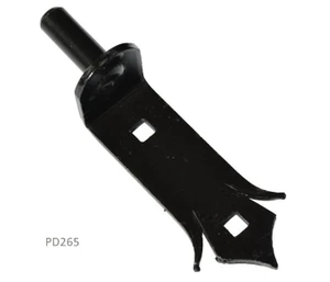 Kovanie ozdobné, 150 x 35 mm, ø 14 mm, povrch čierny lak - slide 0